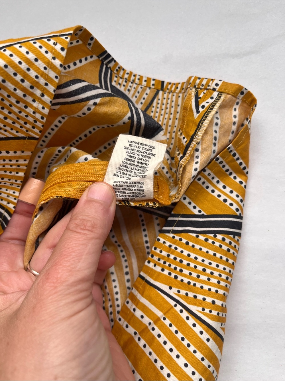 Anthropologie Floreat Yellow Printed Strapless Pleated Top 6 - Picture 6 of 10